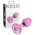 Icicles No. 48 - blomsterdesign glas anal plug (pink)