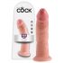 King Cock 9 - Naturtro dildo med sugekop (23cm)