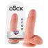 King Cock 7 dildo med kugler (18 cm) - naturlig