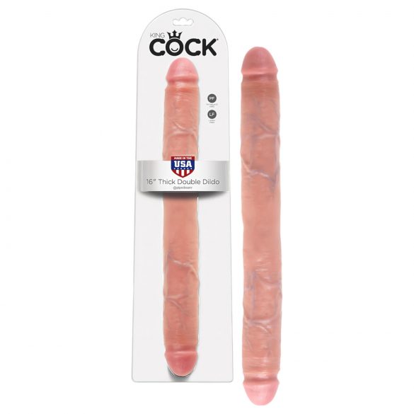 King Cock 16 dobbelt dildo (41 cm) - naturlig