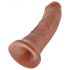 King Cock 20 cm dildo - mørk naturlig