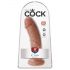 King Cock 20 cm dildo - mørk naturlig