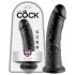 King Cock 8 dildo (20 cm) - sort, realistisk nydelse