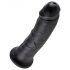 King Cock 8 dildo (20 cm) - sort, realistisk nydelse