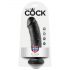 King Cock 8 dildo (20 cm) - sort, realistisk nydelse