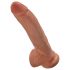 King Cock 9 ægte dildo (23 cm) - brun