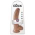 King Cock 9 ægte dildo (23 cm) - brun