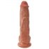 King Cock 10 stor dildo m. testikler (25 cm) - brun