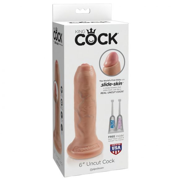 King Cock 6 - naturtro dildo (15 cm) - naturlig