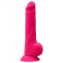 Fleksibel dildó med sugekop & kugler - 24cm (pink)