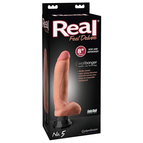 Real Feel Deluxe No.5 - naturtro herreløs vibrator