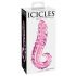 Icicles No. 24 - rillet glasdildo (pink)