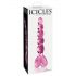 Icicles No. 43 - perleglasdildo med hjerte (pink)