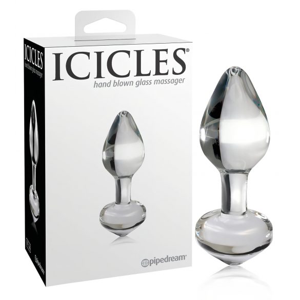 Icicles No. 44 - konisk, gennemsigtig glas anal plug