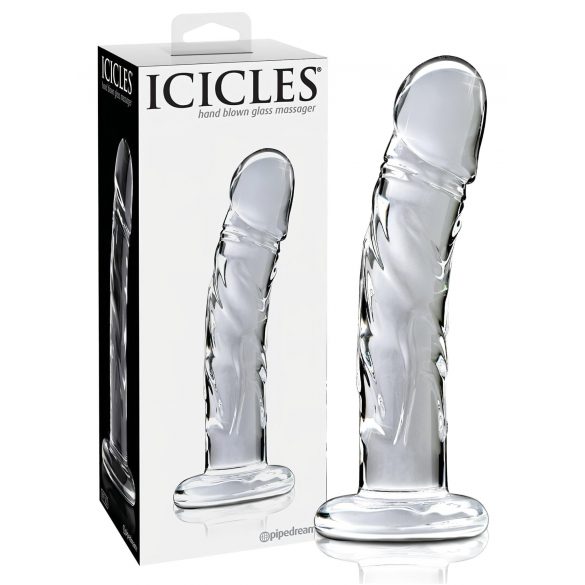 Icicles No. 62 - klar glasdildo med penisdesign