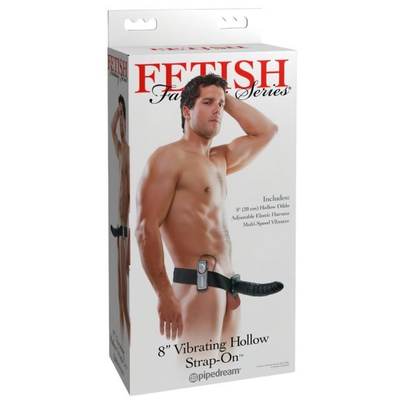 Fetish Strap-On 8 - hul vibrator til ham (sort)