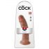 King Cock 9 - Livagtig dildo med sugefod (23cm) - Mørk natur