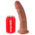 King Cock 9 - Livagtig dildo med sugefod (23cm) - Mørk natur