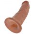 King Cock 9 - Livagtig dildo med sugefod (23cm) - Mørk natur