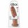 King Cock 10 - Stor sugekopdildo (25cm) - mørk naturlig