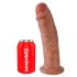 King Cock 10 - Stor sugekopdildo (25cm) - mørk naturlig