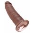 King Cock 10 - Stor sugefods dildo (25cm) - brun