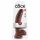 King Cock 9 - Stor sugebund dildo med boller (23 cm) - brun