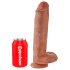 King Cock 11 - sugekop, 28cm dildo m. nosser - mørk natur