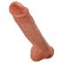 King Cock 11 - sugekop, 28cm dildo m. nosser - mørk natur