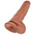 King Cock 11 - sugekop, 28cm dildo m. nosser - mørk natur