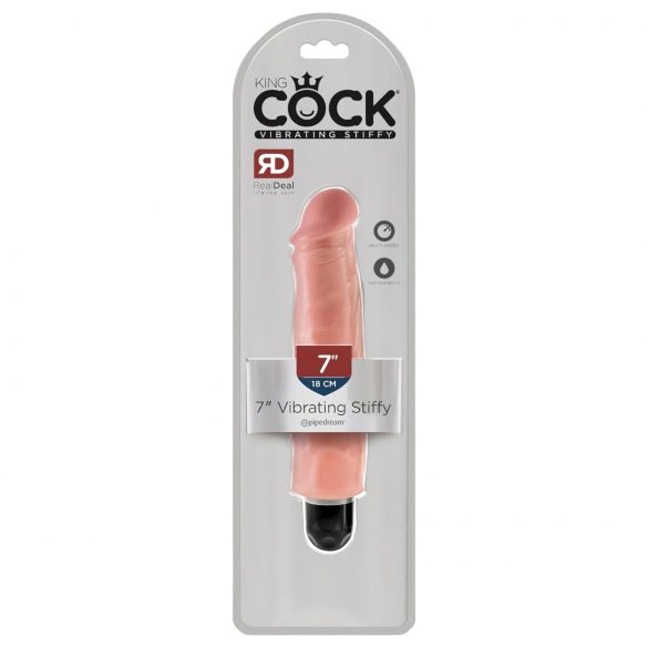 King Cock 7 - vandtæt, naturtro vibrator (18 cm)