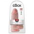 King Cock 9 Chubby dildo med sugekop - natur, 23 cm