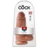 King Cock 9 - sugefod dildó, mørk natur (23 cm)