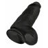 King Cock 9 Chubby sugedildo - Sort, 23 cm