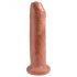 King Cock 7 - Livagtig dildo (18 cm) - mørk naturlig