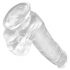 King Cock Clear 6 - Sugekopping, realistisk dildo (15 cm)