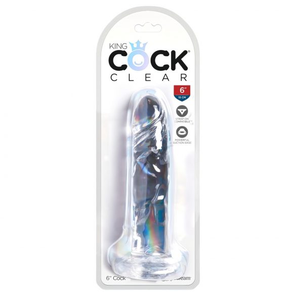 King Cock Clear 6 - sugekop dildo (15 cm)