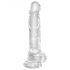 King Cock Clear 8 - sugekop dildo med kugler (20cm)