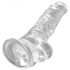 King Cock Clear 8 - sugekop dildo med kugler (20cm)