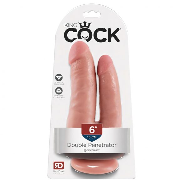 King Cock Naturtro Dobbeltdildo