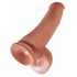 King Cock 15 - kæmpe dildo (38cm) - mørk natur