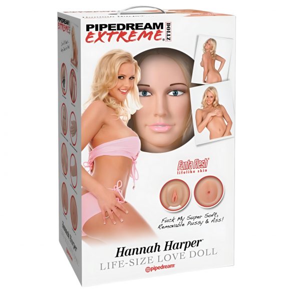 Pipedream Hannah Harper - realistisk 3D ansigt gummidukke