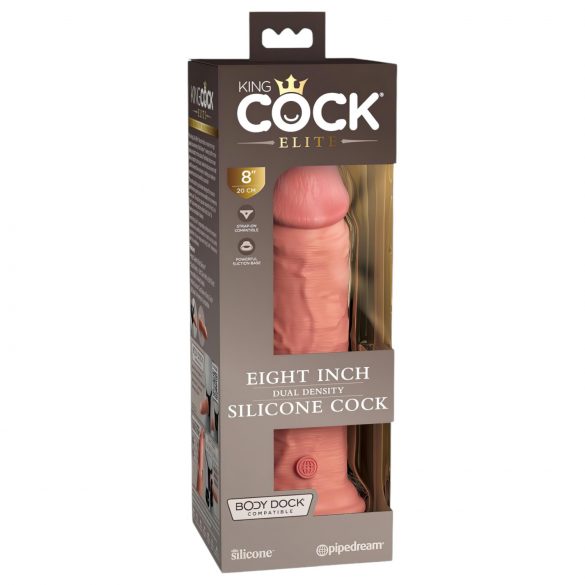 King Cock Elite 8 - Naturtro dildo, sugefod, 20 cm