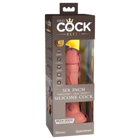 King Cock Elite 6 - livagtig dildo 15cm (mørk natur)