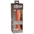 King Cock Elite 8 - Livagtig 20cm vibrator (mørk natur)