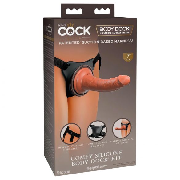 King Cock Elite - Komfortabel strap-on dildo (mørknatur)