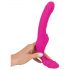 Strepless Strap-On - pink vibrationsoplevelse