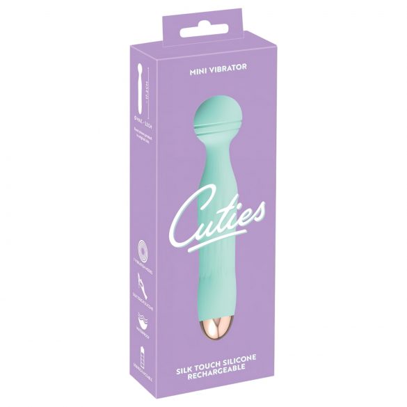 Cuties Mini Wand - genopladelig, vandtæt massagevibrator (grøn)