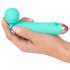 Cuties Mini Wand - genopladelig, vandtæt massagevibrator (grøn)