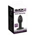 Black Velvet Twist - genopladelig silikone anal vibrator (sort)